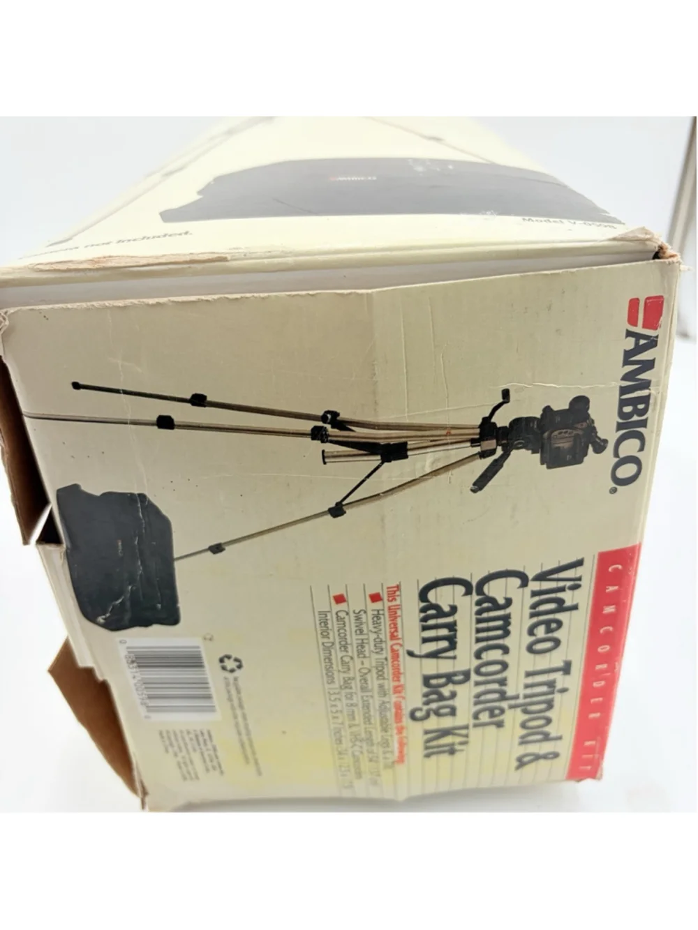 AMBICO V-0598 Camcorder Kit 57” TRIPOD V-0554 Carry Bag NEW Sealed